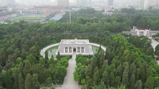 河北邯郸烈士陵园纪念馆航拍