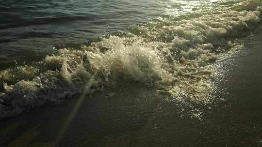 海，海浪，泡沫，海滩