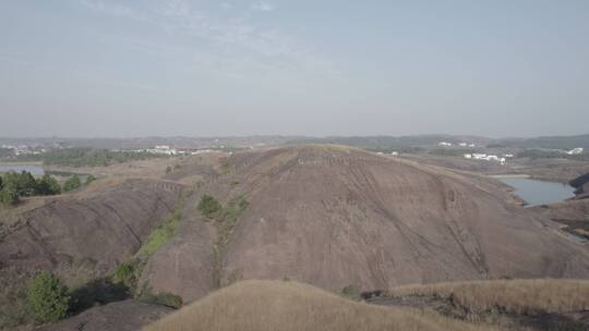 航拍高原丹霞地质山区地质公园