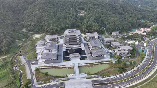 广州国家版本馆航拍国家博物馆建筑风光风景