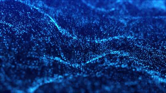 科技蓝色粒子背景 流动粒子 粒子飘动