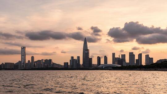 深圳后海天际线日落夕阳延时