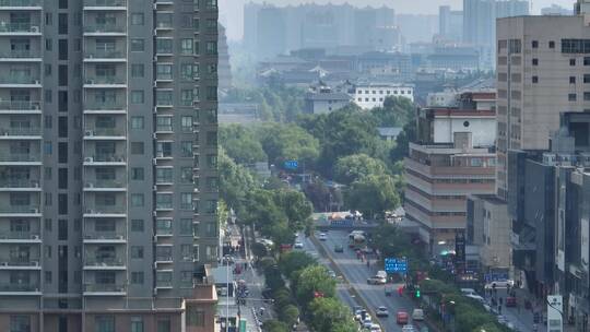 西安测绘路航拍西安城市风光西安宣传片