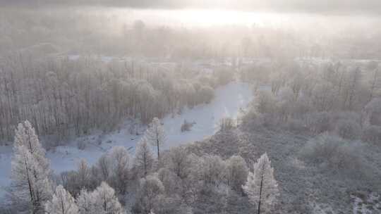 林海雪原雾凇暖阳