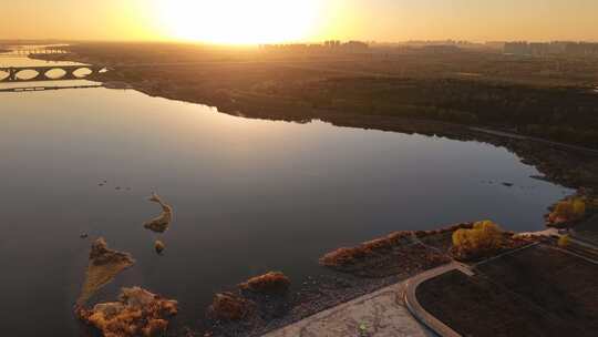 湿地保护区    滹沱河 湿地 初冬