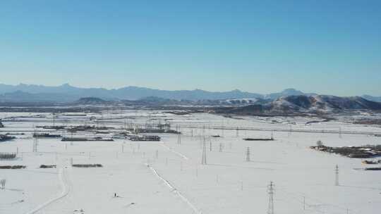 航拍雪景 唯美冬日空镜 立冬 冬至节气