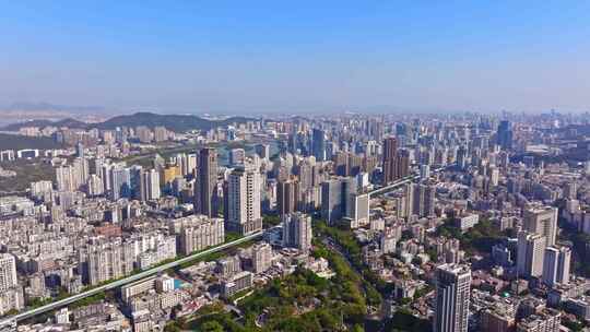 厦门 福建 思明区 大全景 俯瞰思明区