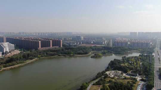河南郑州龙子湖金融中心航拍