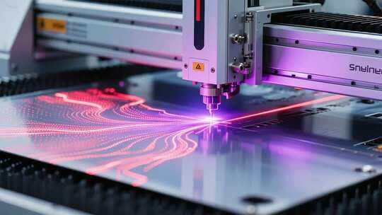 激光设备加工操作画面