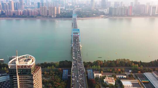 杭州复兴大桥航拍风光