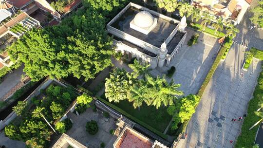 泉州清净寺航拍伊斯兰教建筑光明城旅游景点