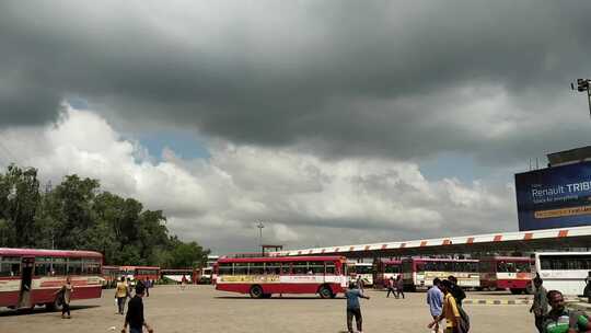 A Busy Bus Station I