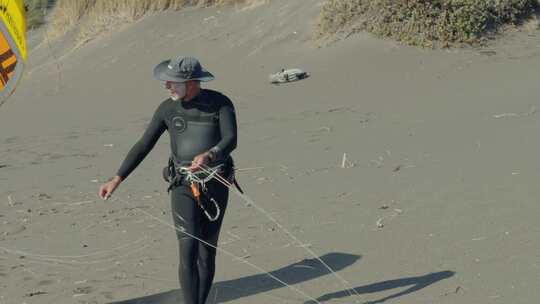 风筝冲浪，人，运动，绳索