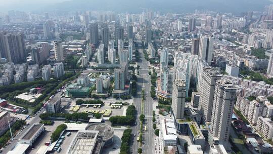 航拍莆田市区风景4K实拍视频