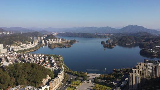 航拍千岛湖新安江水库风景区实拍