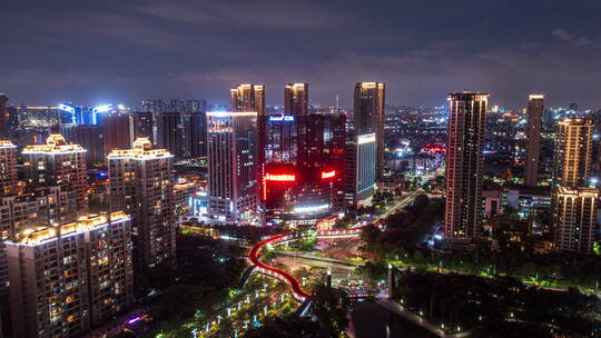 佛山亿能国际广场夜景延时