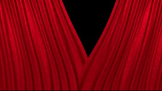 红旗幕布拉开幕布