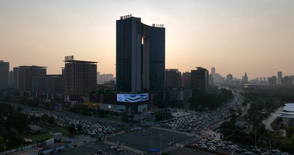 广东省东莞市城市风光航拍