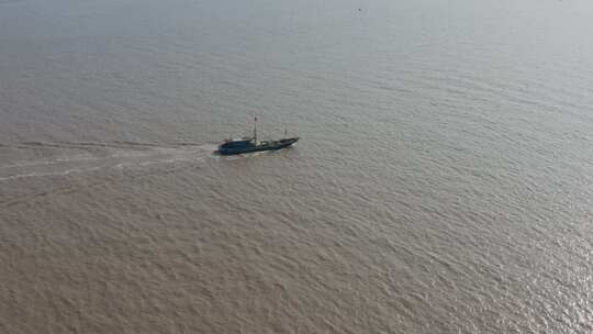 航拍浙江宁波象山县石浦港