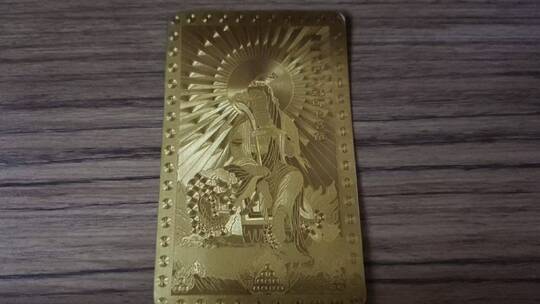 金色的佛教卡片