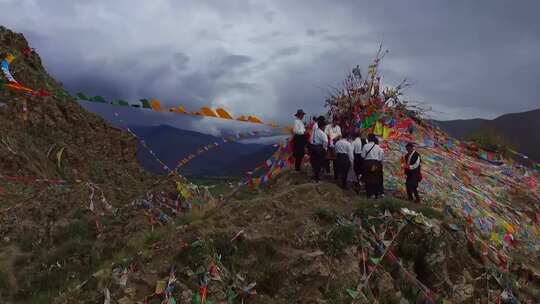 西藏寺院航拍视频