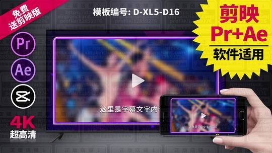 视频包装模板Pr+Ae+抖音剪映 D-XL5-D16