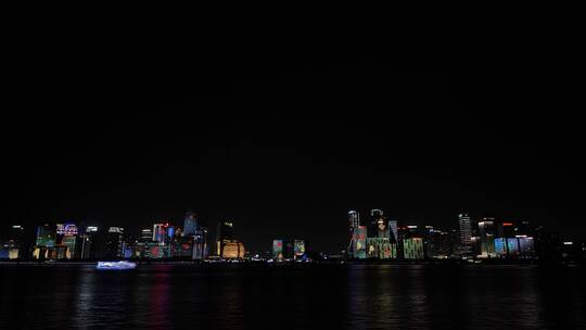 杭州钱江新城夜景视频素材模板下载