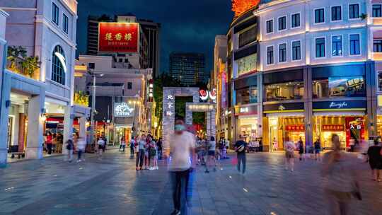 广州_北京路步行街_城市地标_地面延时