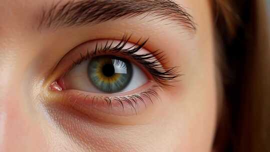 女性眼睛微距特写素材