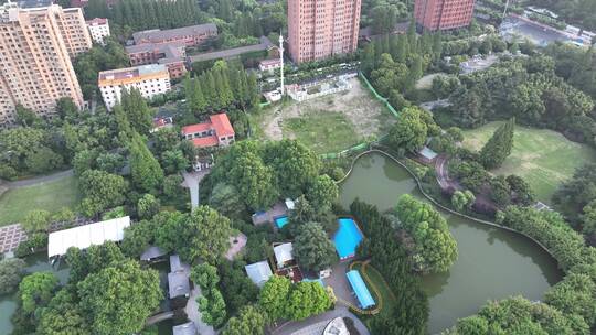 桂林公园航拍空镜