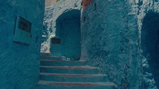 摩洛哥，Chefchaouen，蓝色，A