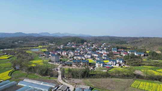 航拍美丽乡村民居住宅