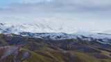 航拍青藏高原青海祁连山脉天境祁连雪山雪景高清在线视频素材下载