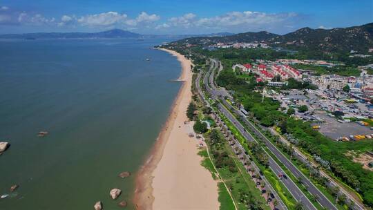 厦门航拍环岛路海边风景