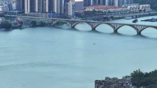 航拍浔江，西江特大桥-藤县视频素材模板下载