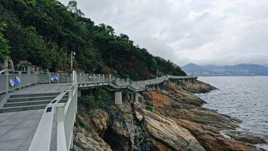 【正版素材】深圳盐田海滨栈道视频素材模板下载