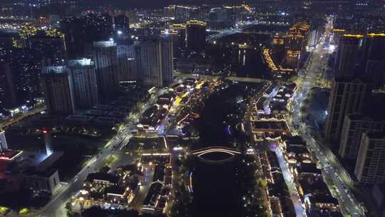 漳州闽南水乡航拍夜景