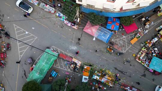 广元文昌镇彭店乡街道航拍风景