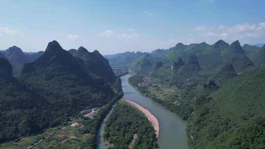 桂林杨堤风景区航拍