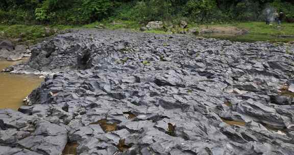 黑鱼河火山熔岩航拍