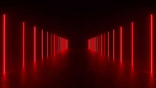 带红灯的长走廊