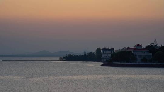 平顶山白龟湖日转夜晚霞延时视频素材模板下载