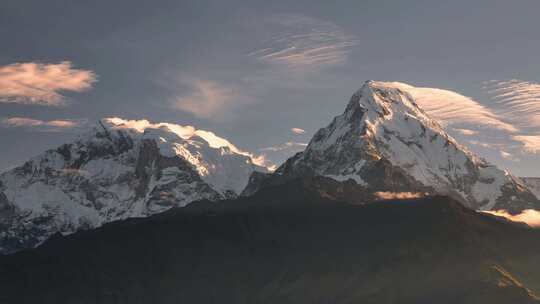 喜马拉雅山脉雪山延时摄影