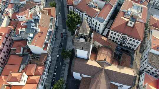 葡萄牙马德拉丰沙尔大教堂鸟瞰图