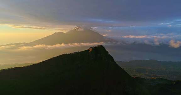 巴图尔山，火山，印度尼西亚，徒步旅行