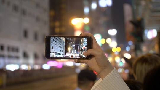 用手机拍摄城市夜景