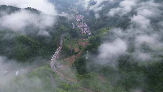 杭州建德马岭天观景区唯美云海风光航拍