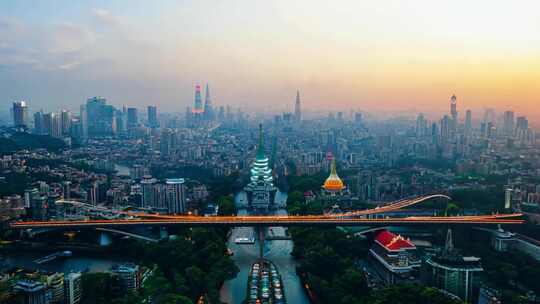 航拍温州延时温州鹿城区温州大景