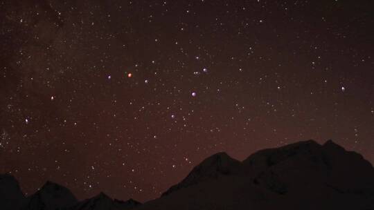 喜马拉雅山的夜空视频素材模板下载