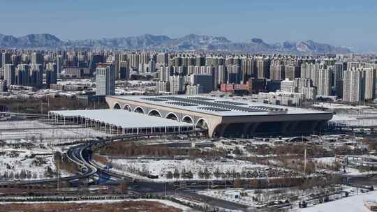 航拍雪景 唯美冬日空镜 立冬 冬至节气